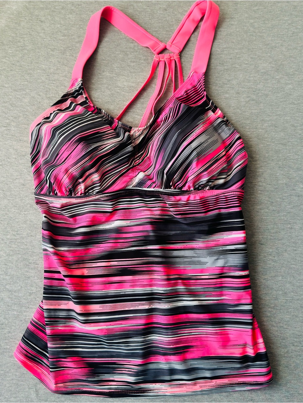 Women's Strappy Racerback Swim Tankini Top Only  Size XL tankini swim top only